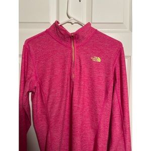 The North Face neon pink workout top